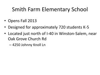 Smith Farm Elementary School