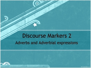 Discourse Markers 2