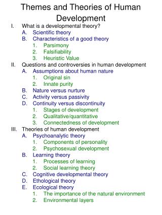 Themes and Theories of Human Development
