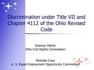 Discrimination under Title VII and Chapter 4112 of the Ohio Revised Code