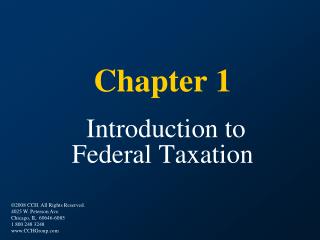 Chapter 1 Introduction to Federal Taxation