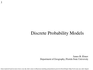Discrete Probability Models