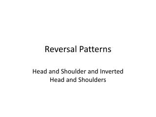 Reversal Patterns