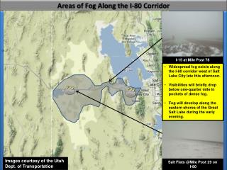 Areas of Fog Along the I-80 Corridor