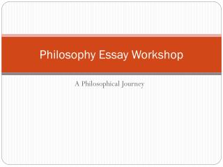 Tcd philosophy essays