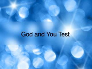 God and You Test