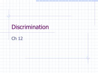 Discrimination