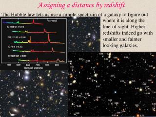 Assigning a distance by redshift