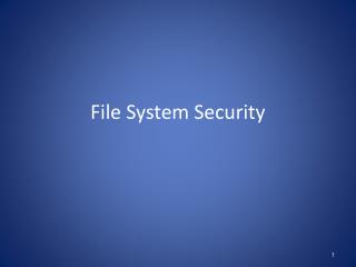 File System Security