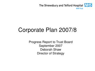 Corporate Plan 2007/8
