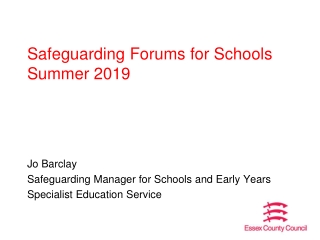 Safeguarding Forums for Schools Summer 2019