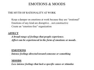 EMOTIONS & MOODS