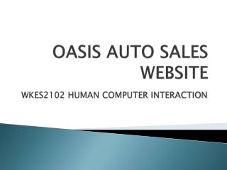 OASIS AUTO SALES WEBSITE