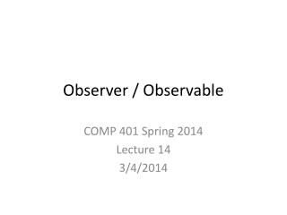 Observer / Observable