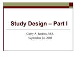 Study Design Part I