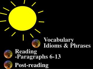Vocabulary Idioms & Phrases