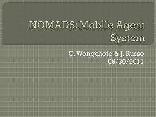 NOMADS: Mobile Agent System