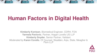 Human Factors in Digital Health