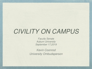CIVILITY ON CAMPUS