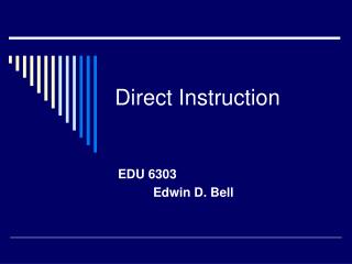 Direct Instruction