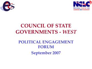 COUNCIL OF STATE GOVERNMENTS - WEST