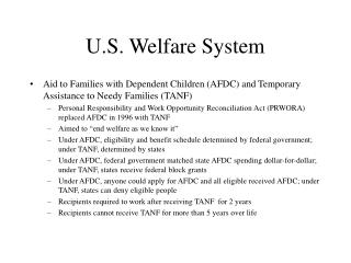 U.S. Welfare System