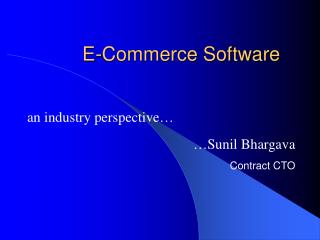 E-Commerce Software