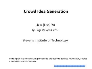 Crowd Idea Generation