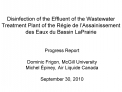 Disinfection of the Effluent of the Wastewater Treatment Plant of the R gie de l Assainissement des Eaux du Bassin LaPra