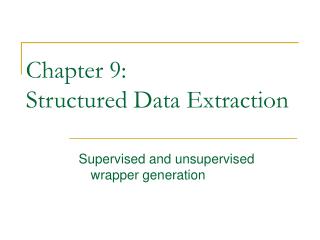 Chapter 9: Structured Data Extraction