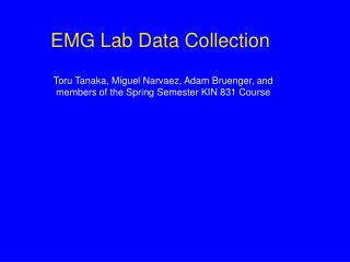 EMG Lab Data Collection