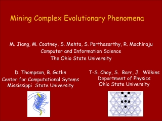 Mining Complex Evolutionary Phenomena