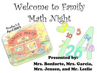 Welcome to Family Math Night