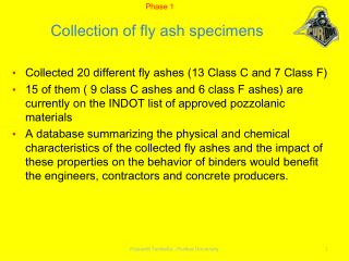 Collection of fly ash specimens