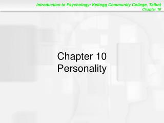 Chapter 10 Personality