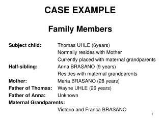 CASE EXAMPLE Family Members