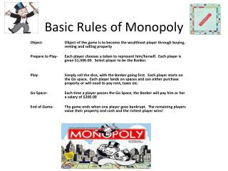 rules of monopoly
