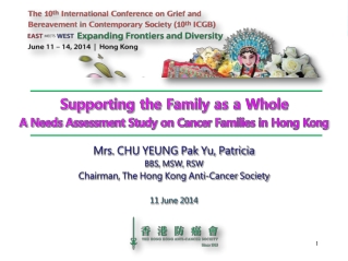 Supporting the Family as a Whole A Needs Assessment Study on Cancer Families in Hong Kong