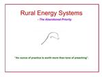 Rural Energy Systems