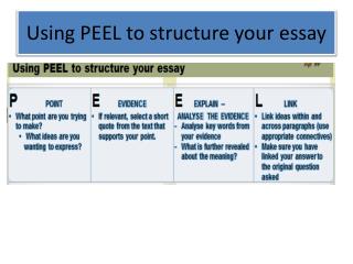 PPT - Using PEEL to structure your essay PowerPoint Presentation, free ...