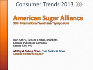 Consumer Trends 2013