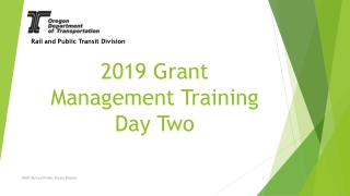 2019 Grant Management Training Day Two