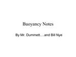 Buoyancy Notes