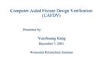 Computer-Aided Fixture Design Verification CAFDV