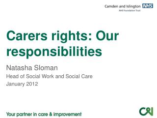 Carers rights: Our responsibilities