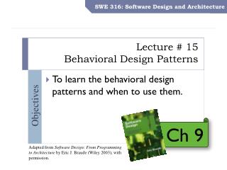 Lecture # 15 Behavioral Design Patterns