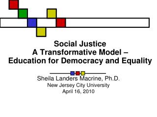 Social Justice A Transformative Model – Education for Democracy and Equality