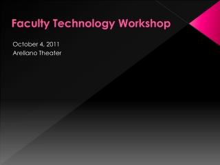 Faculty Technology Workshop