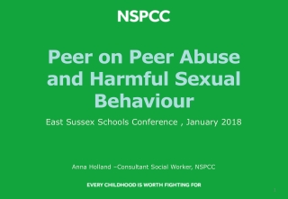 Peer on Peer Abuse and Harmful Sexual Behaviour