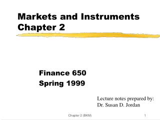 Markets and Instruments Chapter 2